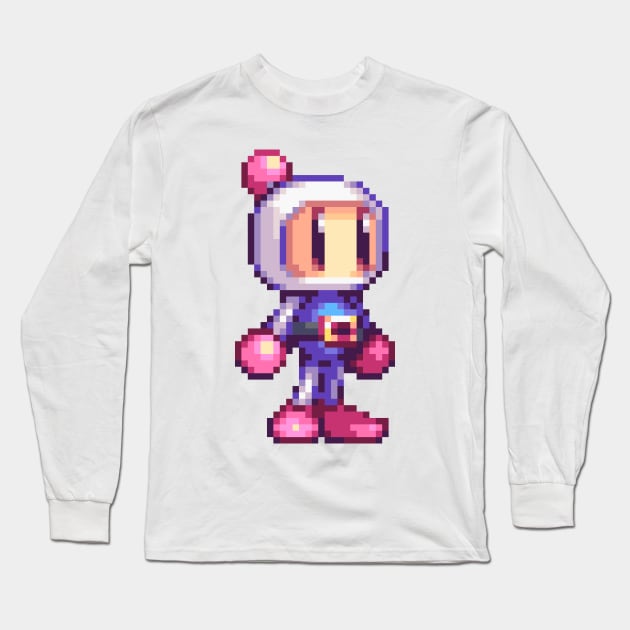 Bomberman Custom Sprite Long Sleeve T-Shirt by SpriteGuy95